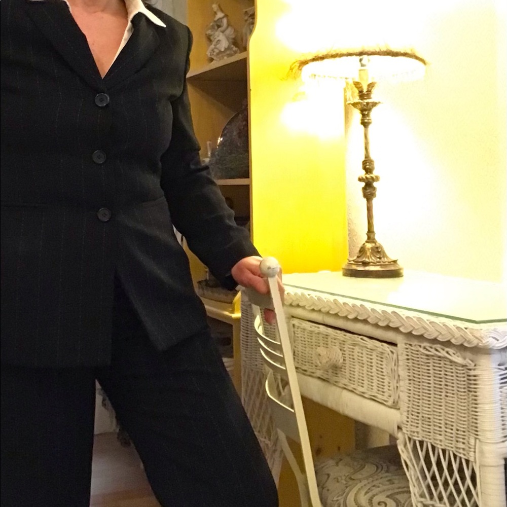 Black suit with cream threading (includes shirt)